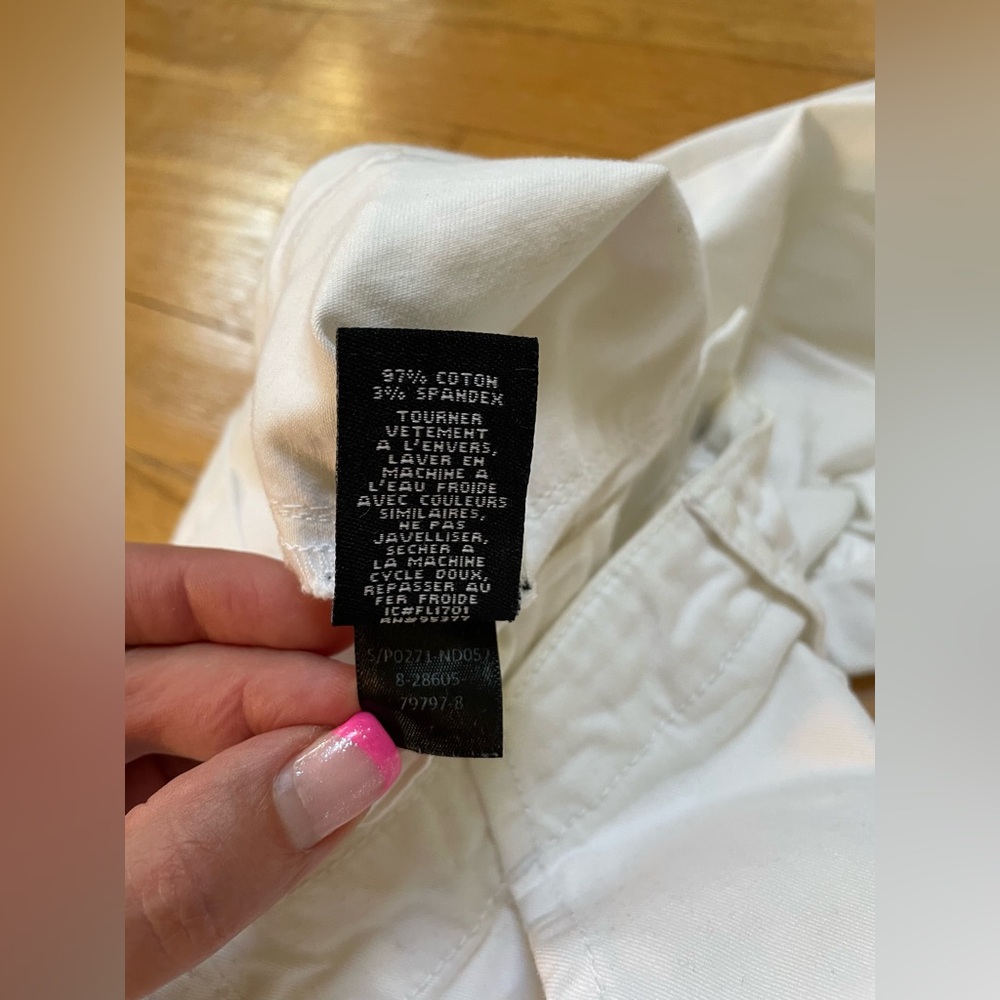 Women’s Sanctuary Peace White Cropped Straight Pants 25 ✨BRAND NEW✨ - Picture 9 of 9